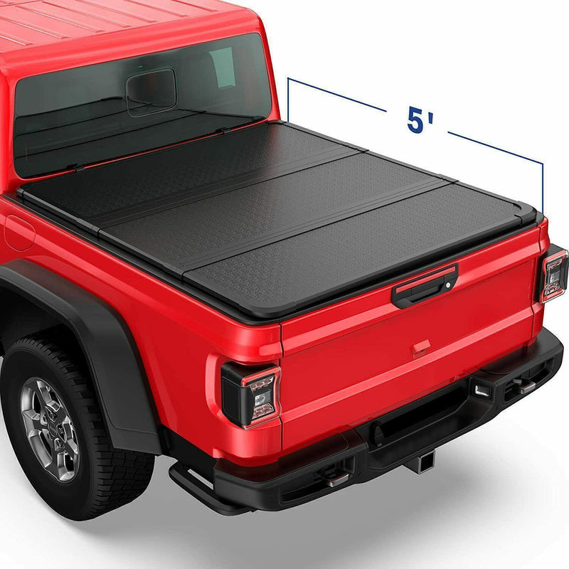 DURAFORCE For 2020-2023 Jeep Gladiator JT 5FT Hard Tri-Fold Tonneau Cover Truck Bed Cover/