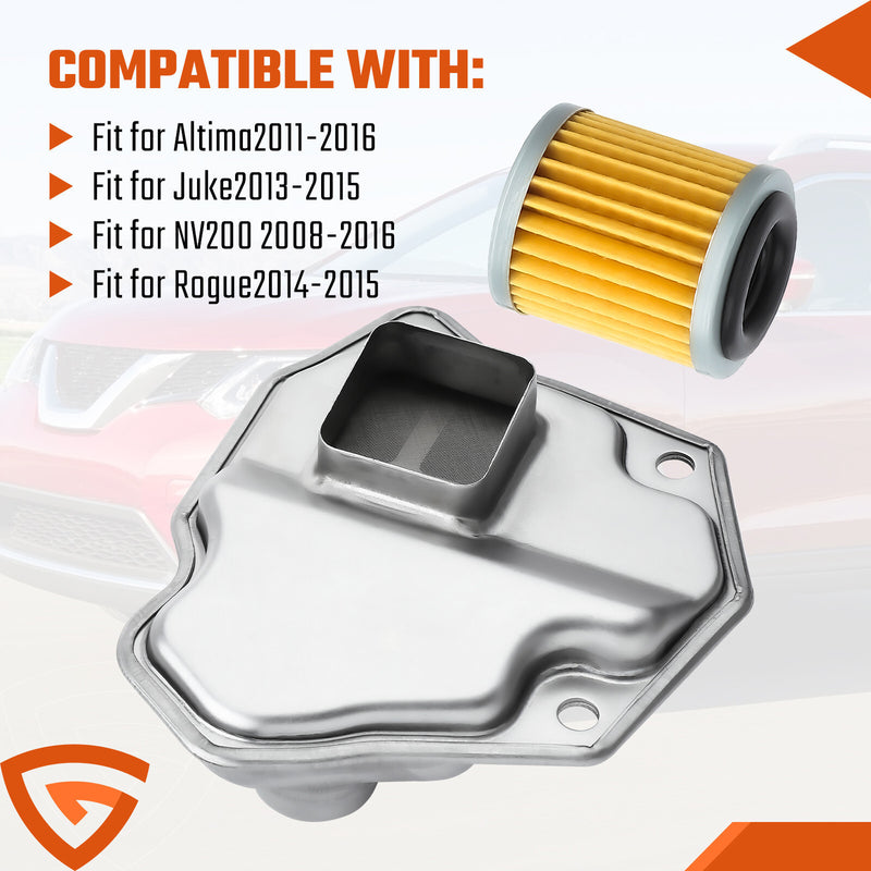 DURAFORCE Auto Transmission Filter Oil Pan Gasket Kit For Nissan Rogue Altima Juke Eltqjsw