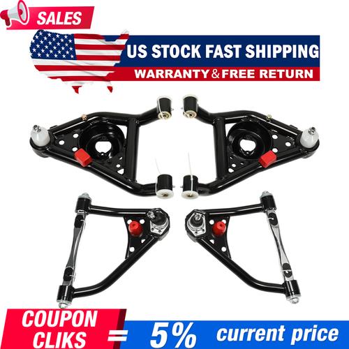 DURAFORCE Front Upper& Lower Tubular Control Arms Set For 67-69 Camaro Firebird 68-74 Nova