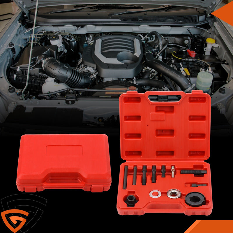 DURAFORCE 13Pcs Power Steering Pump Pulley Puller Remover & Alternator Installer Tool A