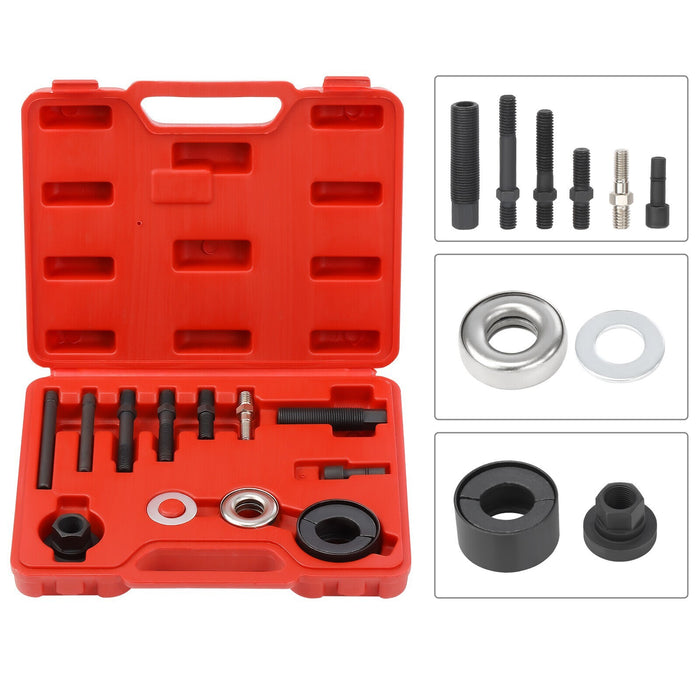 DURAFORCE 13Pcs Power Steering Pump Pulley Puller Remover & Alternator Installer Tool A