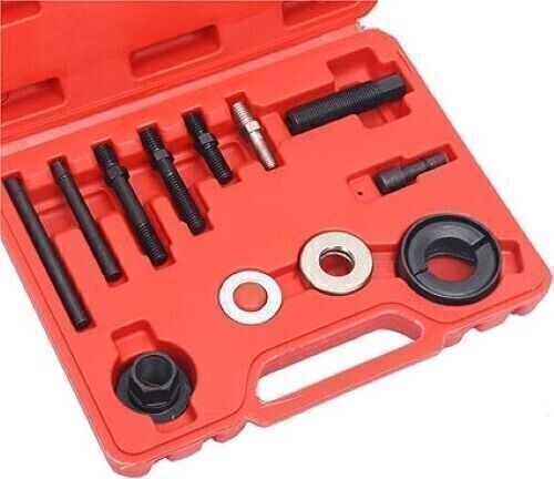 DURAFORCE 13Pcs Power Steering Pump Pulley Puller Remover & Alternator Installer Tool A