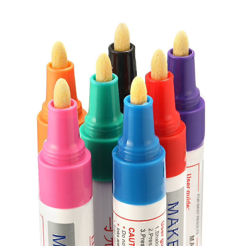 DURAFORCE 12pcs set Waterproof Permanent Paint Marker Pen Car Tyre Tire Tread Rubber Metal