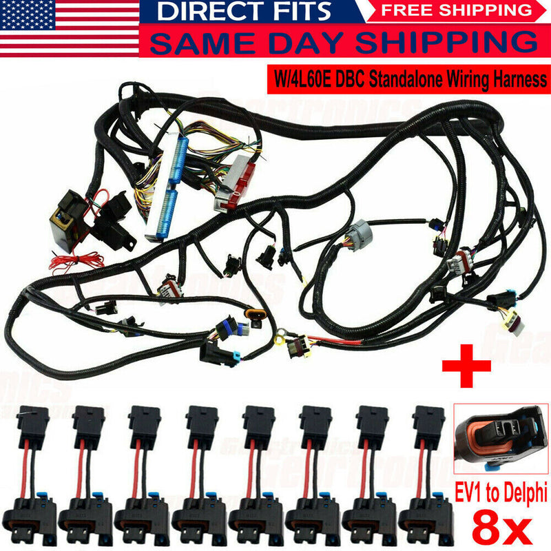 DURAFORCE LS SWAPS STANDALONE WIRING HARNESS W/4L60E 97 98 -06 4.8L 5.3L 6.0 GM LS1 ENGINE