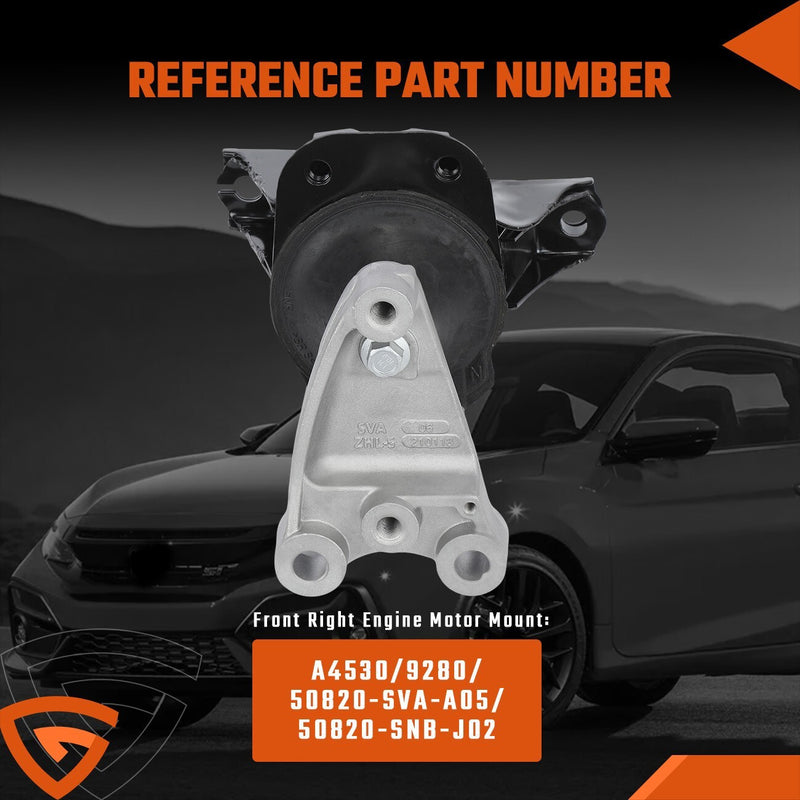 DURAFORCE For 2006-2010 Honda Civic 1.8L Right Engine Motor Mount Hydraulic A4530 9280 /