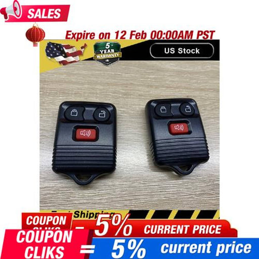 DURAFORCE 2pcs Keyless Entry Car Remote Control Key Fob Transmitter Alarm Fits Ford F150*