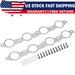 DURAFORCE Set LS MLS Exhaust Manifold Header Gasket W/ Bolts For LS1 4.8 5.3 5.7 6.0 6.2