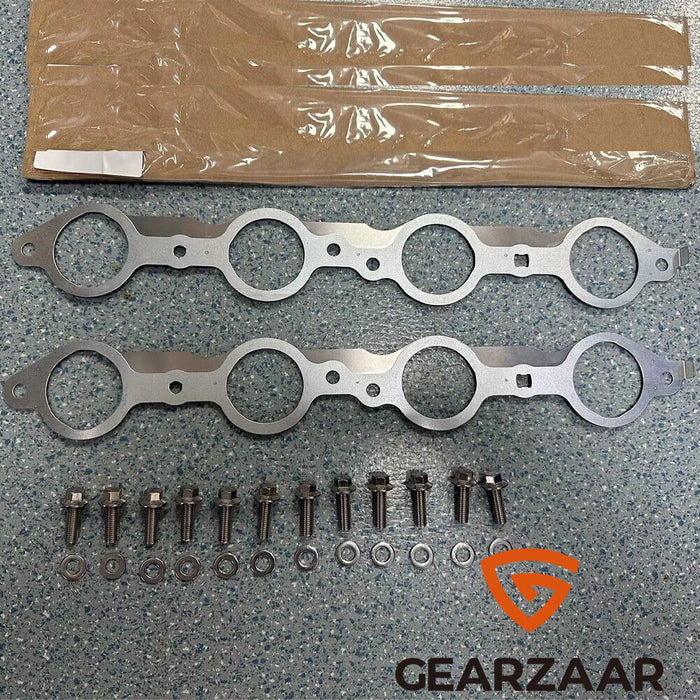 DURAFORCE Set LS MLS Exhaust Manifold Header Gasket W/ Bolts For LS1 4.8 5.3 5.7 6.0 6.2