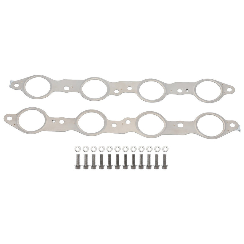 DURAFORCE Set LS MLS Exhaust Manifold Header Gasket W/ Bolts For LS1 4.8 5.3 5.7 6.0 6.2