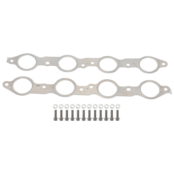 DURAFORCE Set LS MLS Exhaust Manifold Header Gasket W/ Bolts For LS1 4.8 5.3 5.7 6.0 6.2