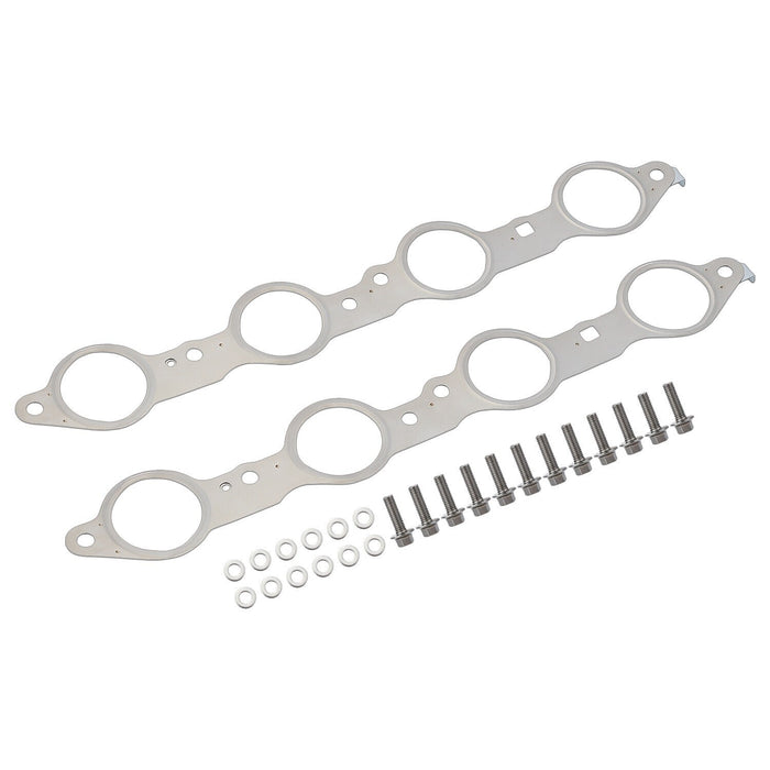 DURAFORCE Set LS MLS Exhaust Manifold Header Gasket W/ Bolts For LS1 4.8 5.3 5.7 6.0 6.2