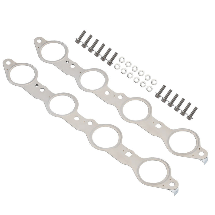 DURAFORCE Set LS MLS Exhaust Manifold Header Gasket W/ Bolts For LS1 4.8 5.3 5.7 6.0 6.2