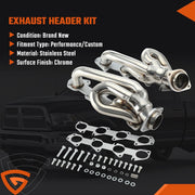 DURAFORCE Shorty Stainless Performance Exhaust Headers For Dodge Ram 1500 09-18 5.7L HEMI