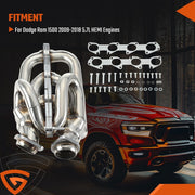 DURAFORCE Shorty Stainless Performance Exhaust Headers For Dodge Ram 1500 09-18 5.7L HEMI