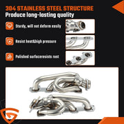 DURAFORCE Shorty Stainless Performance Exhaust Headers For Dodge Ram 1500 09-18 5.7L HEMI