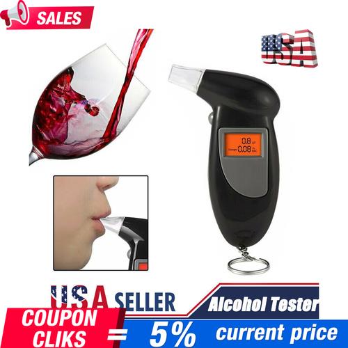 DURAFORCE Digital LCD Police Breath Breathalyzer Test Alcohol Tester Analyzer DetectorTool