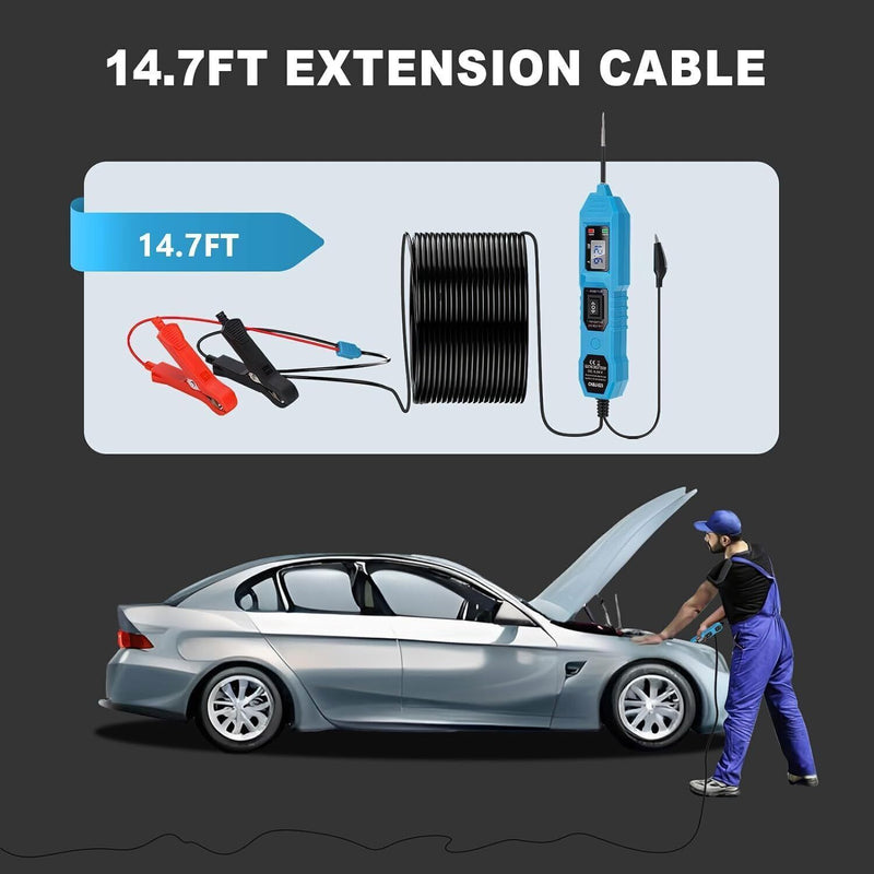 DURAFORCE 3.5-36V Digital Automotive Car Power Circuit Electrical Tester Probe Test A