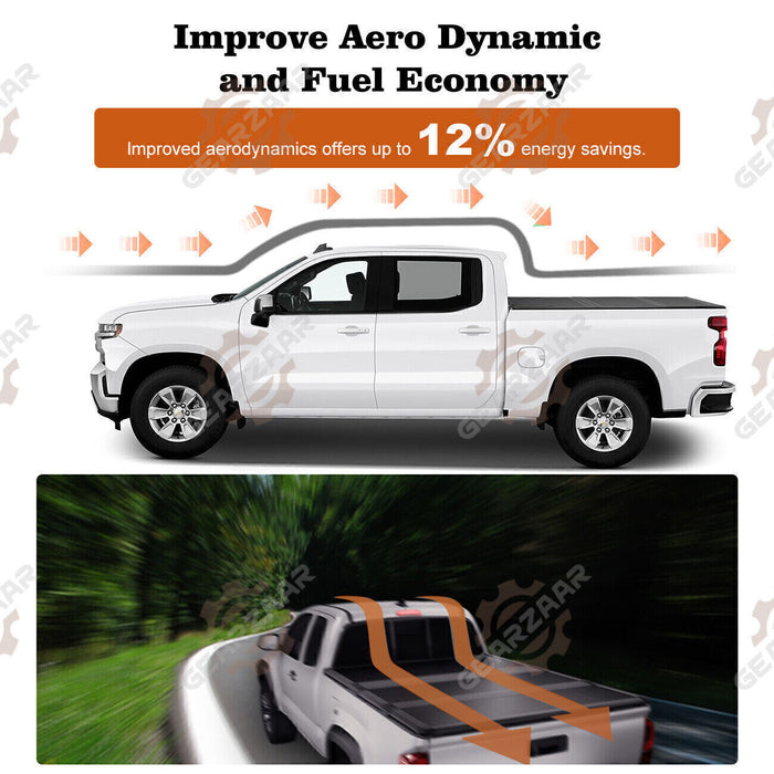 DURAFORCE 5.5FT Tonneau Cover Hard Tri-Fold For 2015-2024 Ford F150 Truck Bed Waterproof /