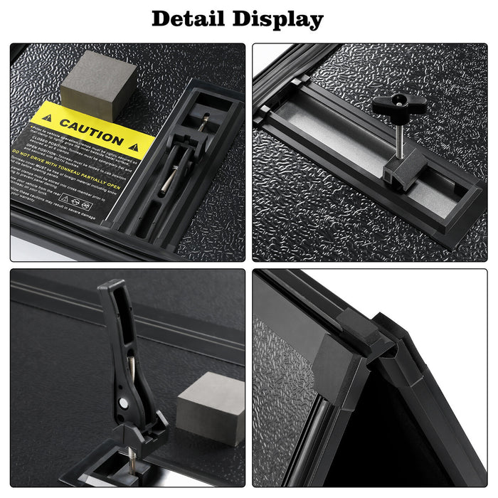 DURAFORCE 5.5FT Tonneau Cover Hard Tri-Fold For 2015-2024 Ford F150 Truck Bed Waterproof /