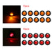 DURAFORCE 20x 3/4" Marker Lights LED Truck Trailer Round Side Bullet Light Amber &Red Lamp