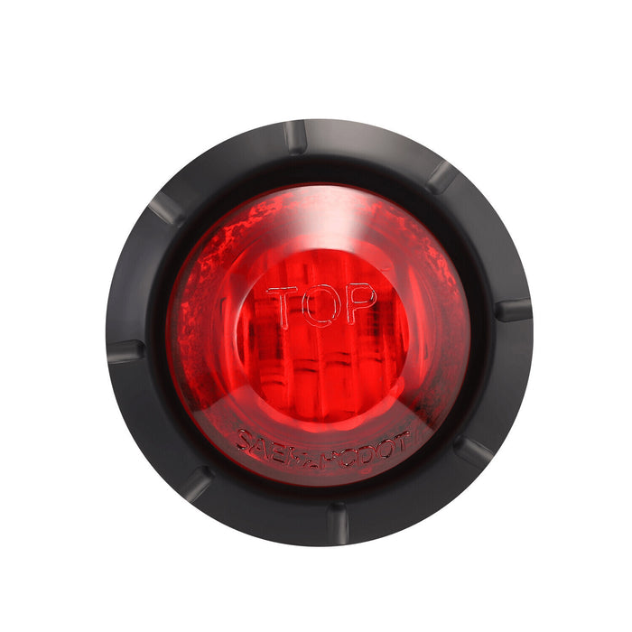 DURAFORCE 20x 3/4" Marker Lights LED Truck Trailer Round Side Bullet Light Amber &Red Lamp