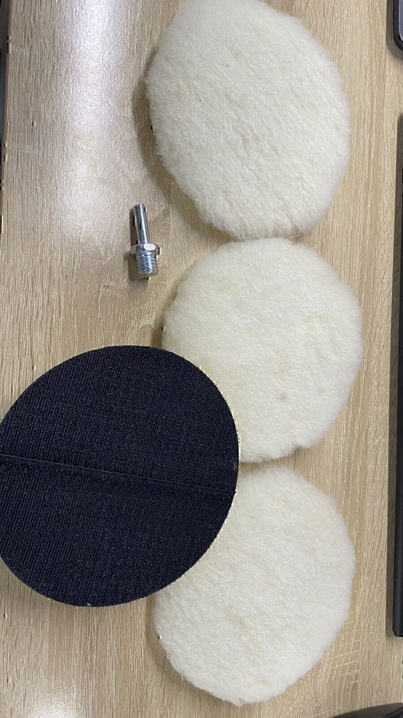 DURAFORCE 5PCS 6" Buffing Polishing Pad Wool Wheel Mop Kit For Car Polisher Drill Adapter!