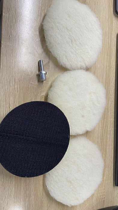 DURAFORCE 5PCS 6" Buffing Polishing Pad Wool Wheel Mop Kit For Car Polisher Drill Adapter!