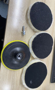 DURAFORCE 5PCS 6" Buffing Polishing Pad Wool Wheel Mop Kit For Car Polisher Drill Adapter!