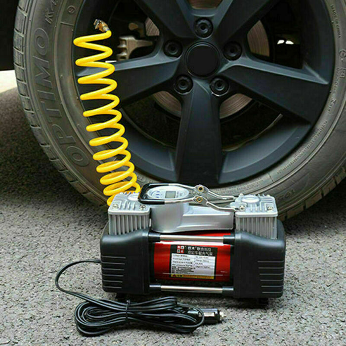 DURAFORCE 4pc 5/16" Open Flow Air Chuck with Lock Connector Tire Inflator Valve and Clamp