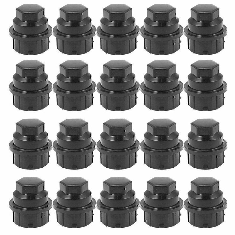 DURAFORCE 20PCS Black Plastic Wheel Lug Nut Caps Replace Kits For GM 9593028 9593228*