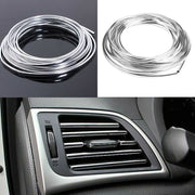 DURAFORCE 20FT Chrome Car Door Edge Molding Trim Seal Strip Scratch Protector Guard Decor