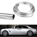 DURAFORCE 20FT Chrome Car Door Edge Molding Trim Seal Strip Scratch Protector Guard Decor^