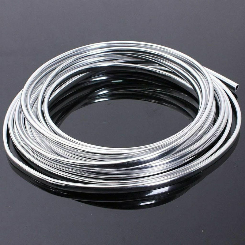 DURAFORCE 20FT Chrome Car Door Edge Molding Trim Seal Strip Scratch Protector Guard Decor