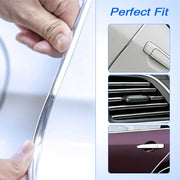 DURAFORCE 20FT Chrome Car Door Edge Molding Trim Seal Strip Scratch Protector Guard Decor