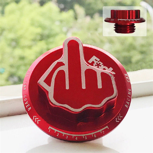 DURAFORCE JDM For Honda Acura Screw- In Middle Finger Oil Filler Tank Cap Valve Cover Red