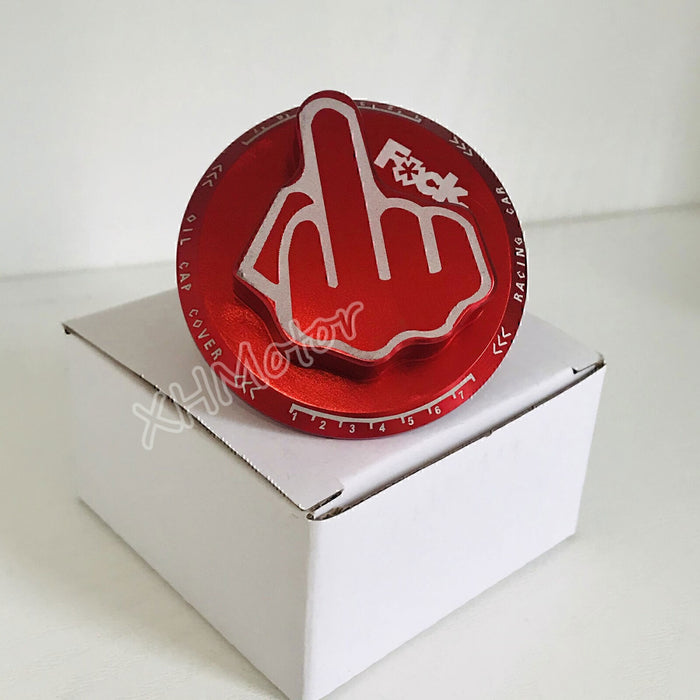 DURAFORCE JDM For Honda Acura Screw- In Middle Finger Oil Filler Tank Cap Valve Cover Red