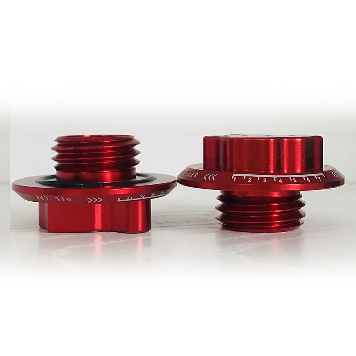 DURAFORCE JDM For Honda Acura Screw- In Middle Finger Oil Filler Tank Cap Valve Cover Red
