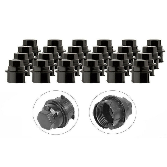 DURAFORCE 20PCS Black. Plastic Wheel Lug Nut Caps Replace Kits For GM 9593028 9593228 US