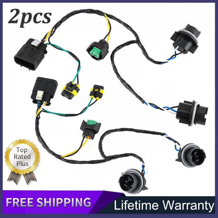 DURAFORCE 2x 25962806 Headlight Wiring Harness Fits 2007-2013 Chevrolet Silverado 2500 HD*