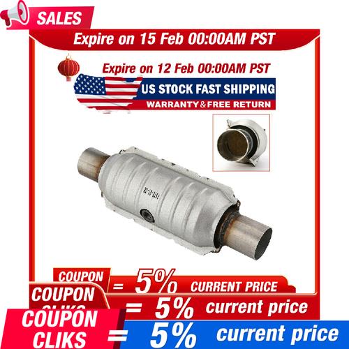 DURAFORCE Weld-On 2.5" UNIVERSAL Three-way Catalytic Converter Cat US* Fast Shipping