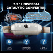 DURAFORCE Weld-On 2.5" UNIVERSAL Three-way Catalytic Converter Cat US* Fast Shipping