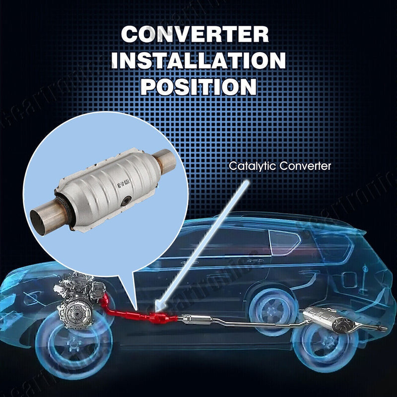 DURAFORCE Weld-On 2.5" UNIVERSAL Three-way Catalytic Converter Cat US* Fast Shipping