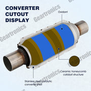 DURAFORCE Weld-On 2.5" UNIVERSAL Three-way Catalytic Converter Cat US* Fast Shipping