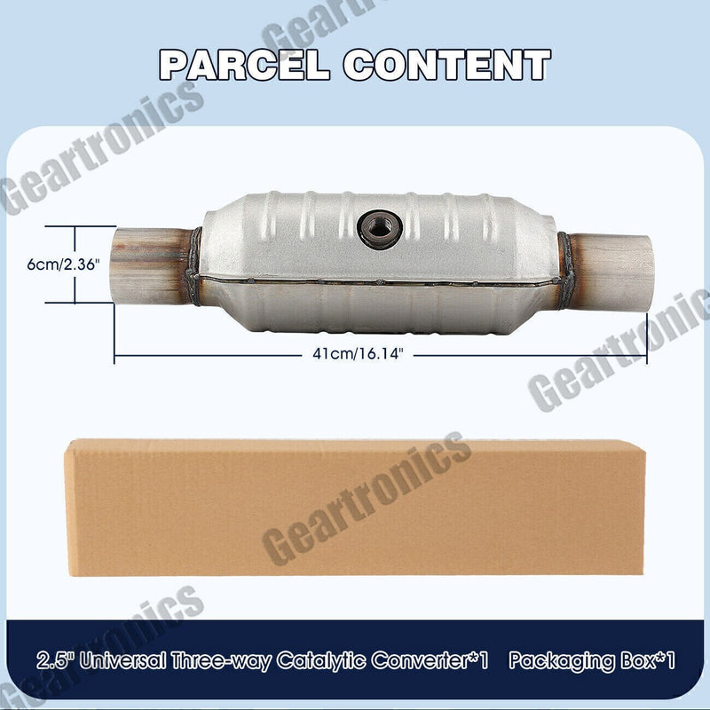 DURAFORCE Weld-On 2.5" UNIVERSAL Three-way Catalytic Converter Cat US* Fast Shipping