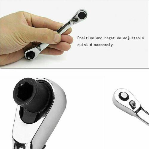 DURAFORCE 1/4 INCH MINI DOUBLE ENDED QUICK SOCKET RATCHET WRENCH ROD SCREWDRIVER BIT TOOL!