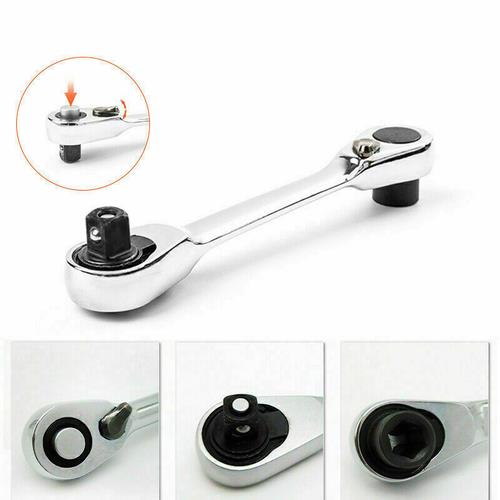 DURAFORCE 1/4 INCH MINI DOUBLE ENDED QUICK SOCKET RATCHET WRENCH ROD SCREWDRIVER BIT TOOL!