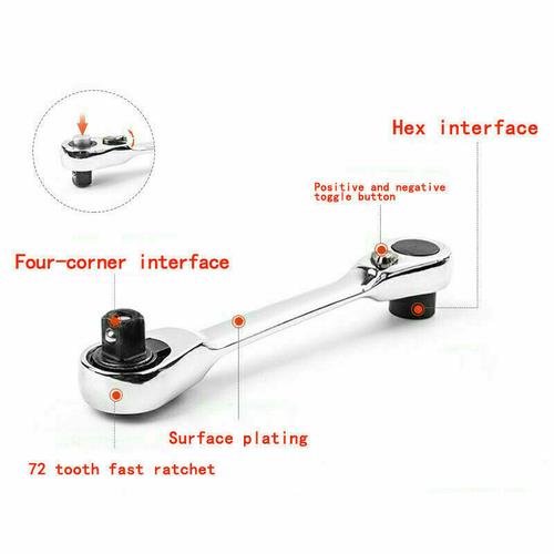 DURAFORCE 1/4 INCH MINI DOUBLE ENDED QUICK SOCKET RATCHET WRENCH ROD SCREWDRIVER BIT TOOL!