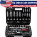 DURAFORCE 108Pcs Mechanics Tools - Kit 6-Point Socket Ratchet Wrench Set Repair Tool Case