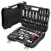 DURAFORCE 108Pcs Mechanics Tools - Kit 6-Point Socket Ratchet Wrench Set Repair Tool Case