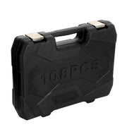 DURAFORCE 108Pcs Mechanics Tools - Kit 6-Point Socket Ratchet Wrench Set Repair Tool Case